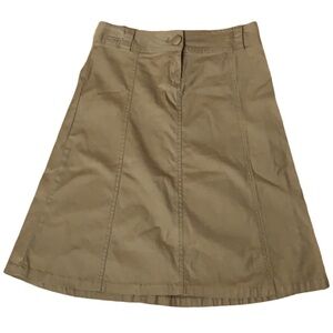 Tulle casual A-line skirt Mustard brown Small